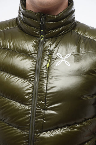 Leichte Daunenjacke HELIOS ärmellos kariert aus Ripstop