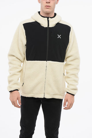 Two-Tone Sherpa Jacket with Hood