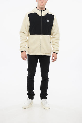 Two-Tone Sherpa Jacket with Hood