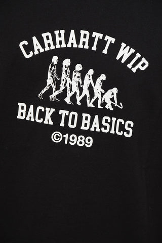 오가닉 코튼 크루넥 티셔츠 BACK TO BASIC 프린트