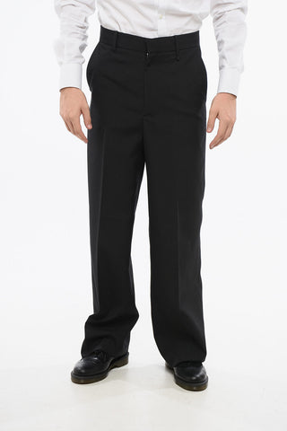 Pantaloni in Lana a Gamba Dritta