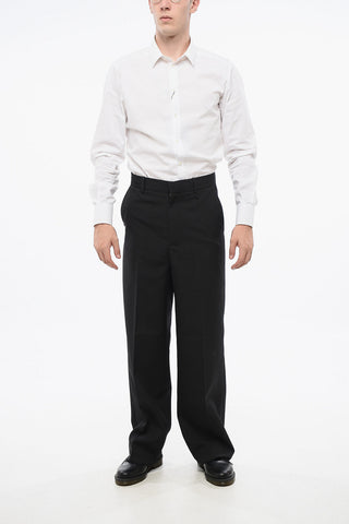 Pantaloni in Lana a Gamba Dritta