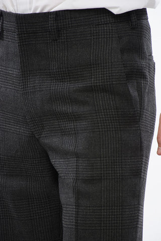 Hose aus Schurwolle mit District-Check-Muster