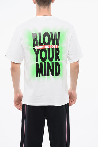 Cotton Crewneck T-Shirt with Maxi Print