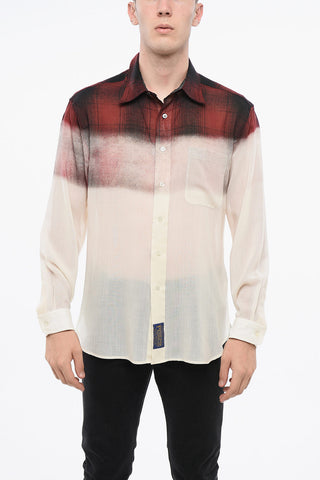 MM1 MM10 Casual Wool Ombre-Effect Shirt