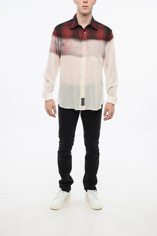 MM1 MM10 Casual Wool Ombre-Effect Shirt