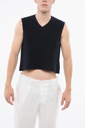 Cotton V-Neck Sleeveless Top