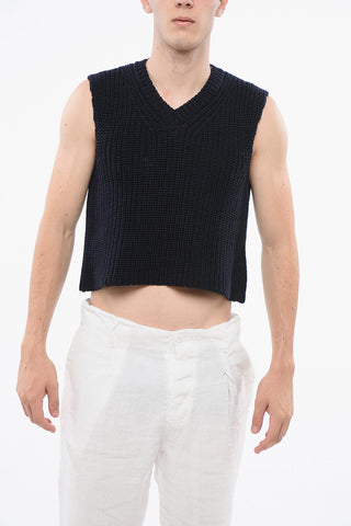 Cotton V-Neck Sleeveless Top
