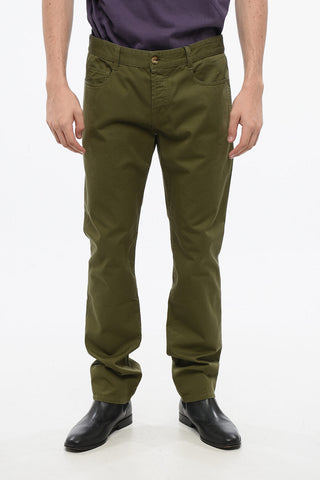Lightweight Cotton 5-Pocket Pants with Belt Loops