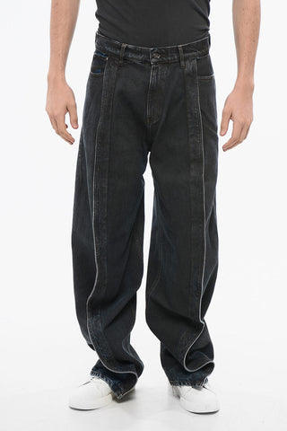 Jeans Wide Leg a Una Pince 29cm