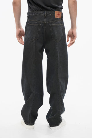 Jeans Wide Leg a Una Pince 29cm