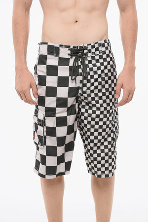 Costume da Bagno Boxer Bicolore a Quadri