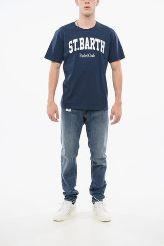 Crewneck T-Shirt SPORT CLUB Solid with Contrast Print