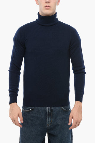Merino Wool and Cashmere Turtleneck Sweater