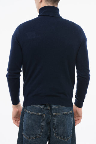 Merino Wool and Cashmere Turtleneck Sweater