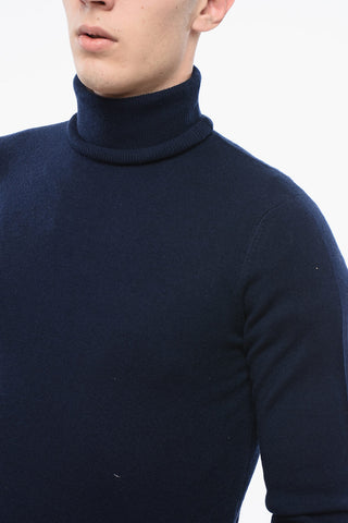 Merino Wool and Cashmere Turtleneck Sweater