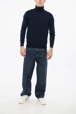 Merino Wool and Cashmere Turtleneck Sweater