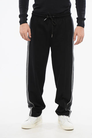 Cotton Joggers QUERELLEUR with Contrasting Side Stripes