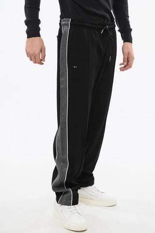 Cotton Joggers QUERELLEUR with Contrasting Side Stripes