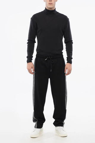 Cotton Joggers QUERELLEUR with Contrasting Side Stripes