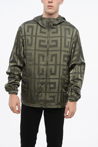 Giacca a Vento in Nylon con Monogram All-Over