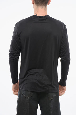 Silk Crewneck T-Shirt UNISEX Long-Sleeve