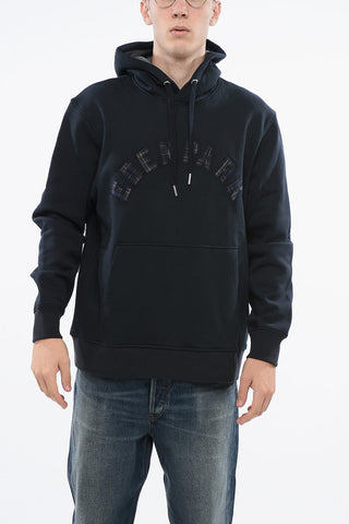 Felpa Hoodie in Cotone con Logo Frontale