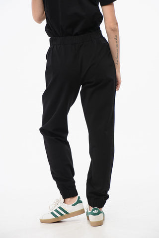 Solid-Color Trousers with Elastic Waist