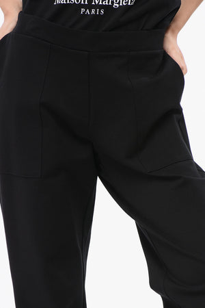 Solid-Color Trousers with Elastic Waist