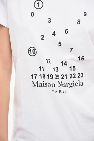 MM1 MM10 Baumwoll-T-Shirt mit Rundhalsausschnitt und kontrastierendem Monogramm