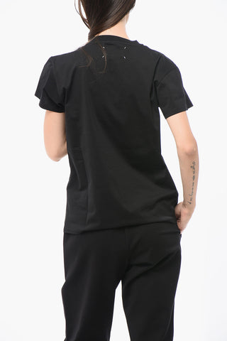 MM1 MM10 Cotton Crewneck T-Shirt with Contrasting Monogram