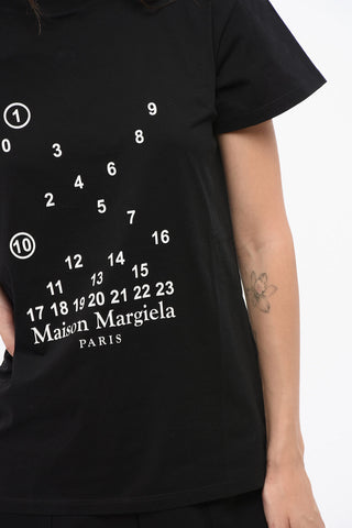 MM1 MM10 Cotton Crewneck T-Shirt with Contrasting Monogram