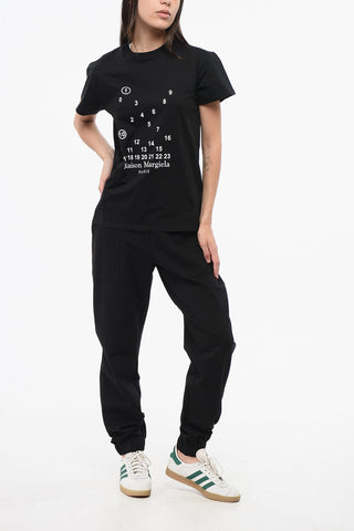 MM1 MM10 Cotton Crewneck T-Shirt with Contrasting Monogram