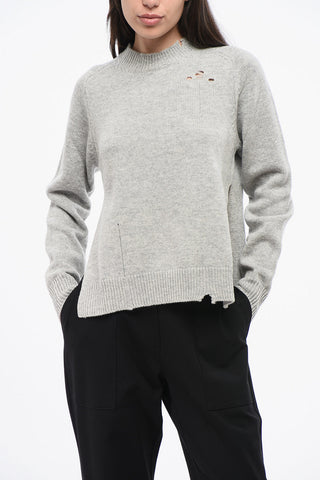 MM1 MM10 Maglia In Lana Effetto Distressed