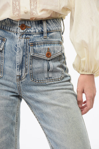 Cropped Flared Jeans