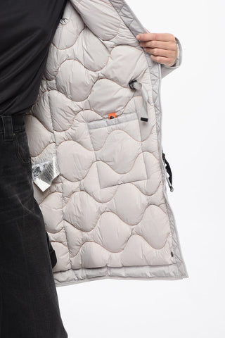 Maxi Down Coat Solid-Color