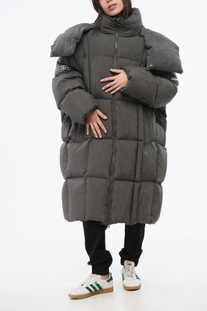 MM6 Maxi Quilted Puffer Coat with Removable Hood