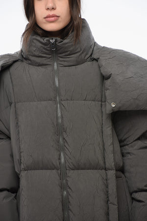 MM6 Maxi Quilted Puffer Coat with Removable Hood