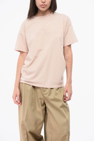 MM1 MM10 T-shirt Girocollo in Cotone con Logo Tono su Tono