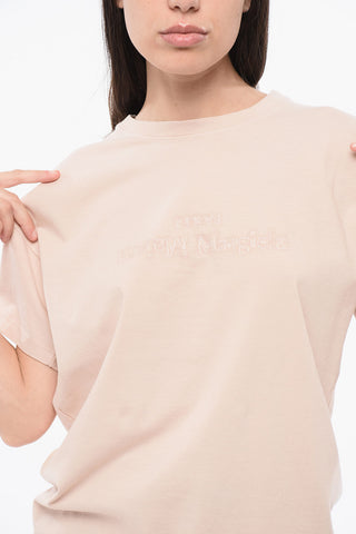 MM1 MM10 T-shirt Girocollo in Cotone con Logo Tono su Tono