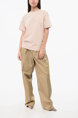 MM1 MM10 T-shirt Girocollo in Cotone con Logo Tono su Tono