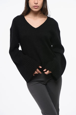 울 혼방 V넥 니트 CIMONE