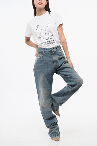 MM0 Jeans mit weitem Bein im Vintage-Look