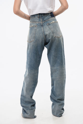 MM0 Jeans mit weitem Bein im Vintage-Look