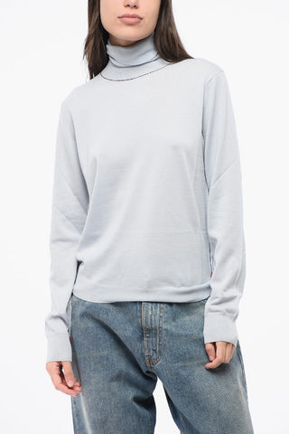 MM4 MM14 Solid Wool Turtleneck Sweater