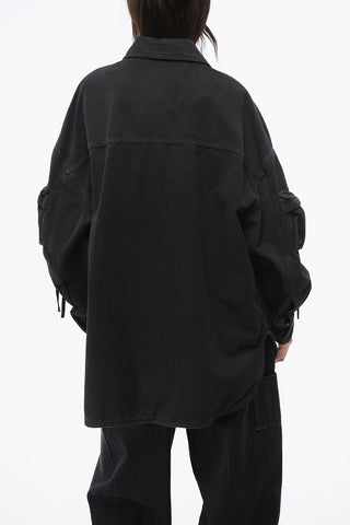 Utility Denim Overshirt with Maxi Patch Pockets