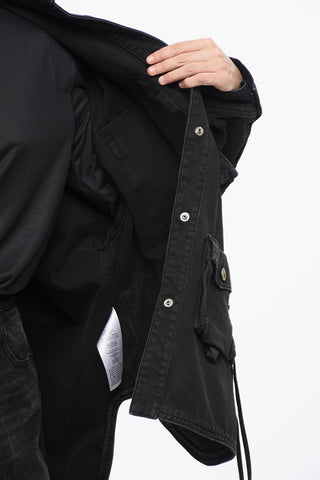 Utility Denim Overshirt with Maxi Patch Pockets