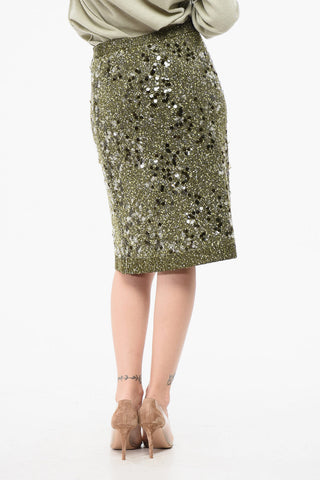 Longuette Melange con Paillettes All Over
