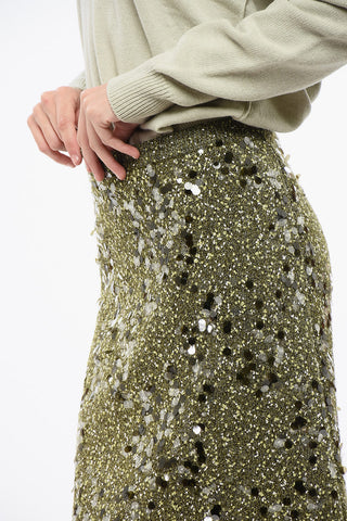 Longuette Melange con Paillettes All Over