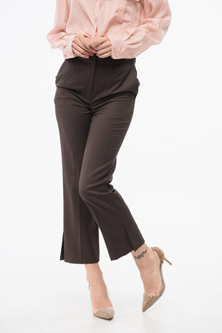 Pantaloni DORKAS In Lana Vergine a Tinta Unita